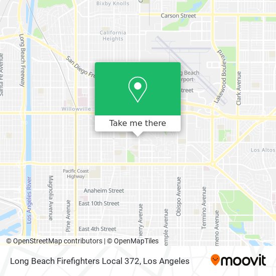 Long Beach Firefighters Local 372 map