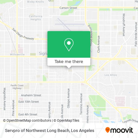 Servpro of Northwest Long Beach map