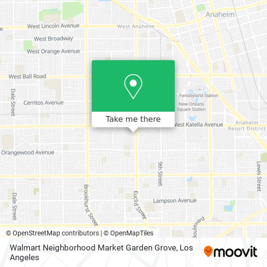 Walmart Neighborhood Market Garden Grove map