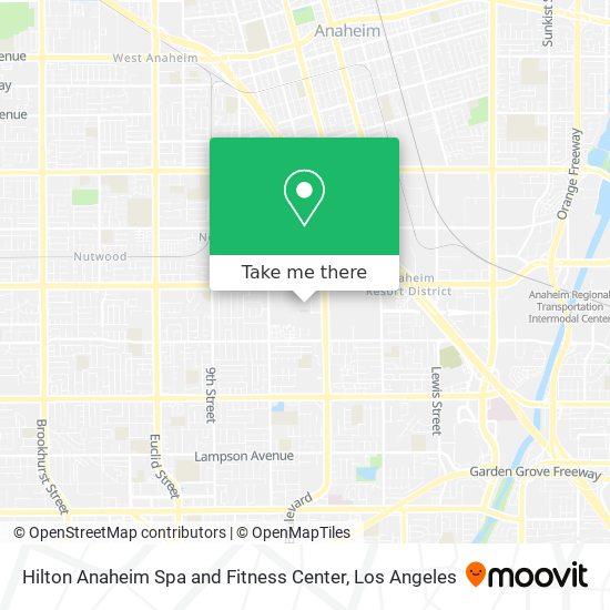 Mapa de Hilton Anaheim Spa and Fitness Center