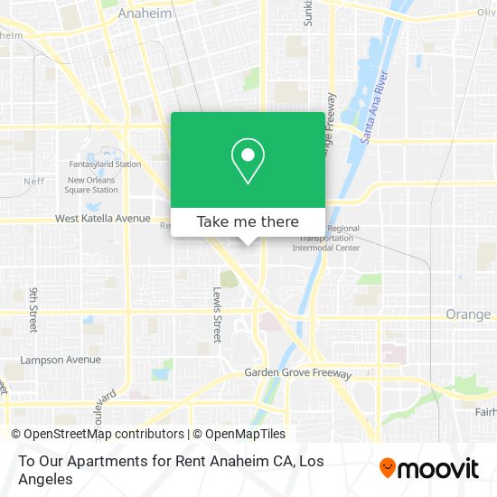To Our Apartments for Rent Anaheim CA map