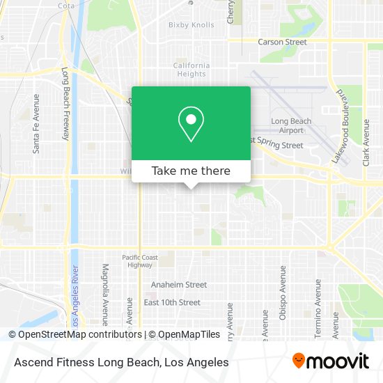 Mapa de Ascend Fitness Long Beach