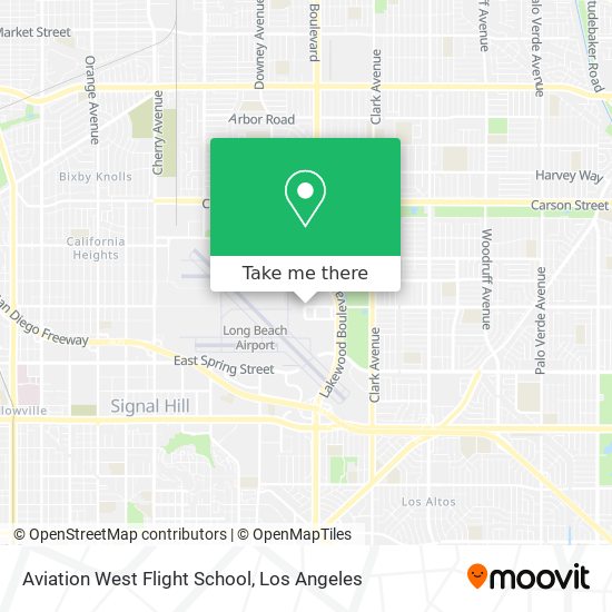 Aviation West Flight School map