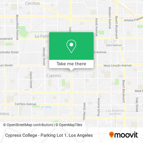 Cypress College - Parking Lot 1 map