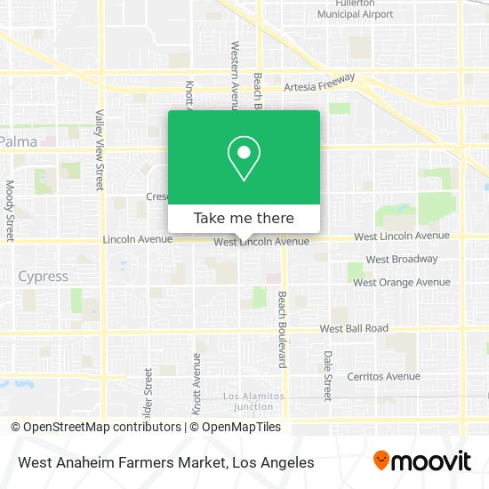 West Anaheim Farmers Market map