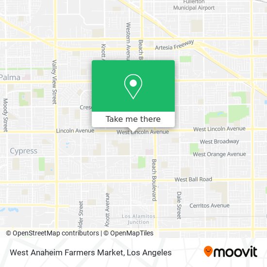 Mapa de West Anaheim Farmers Market