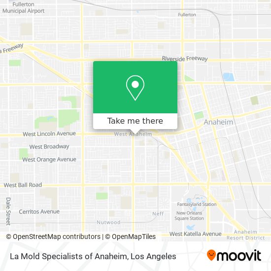 La Mold Specialists of Anaheim map