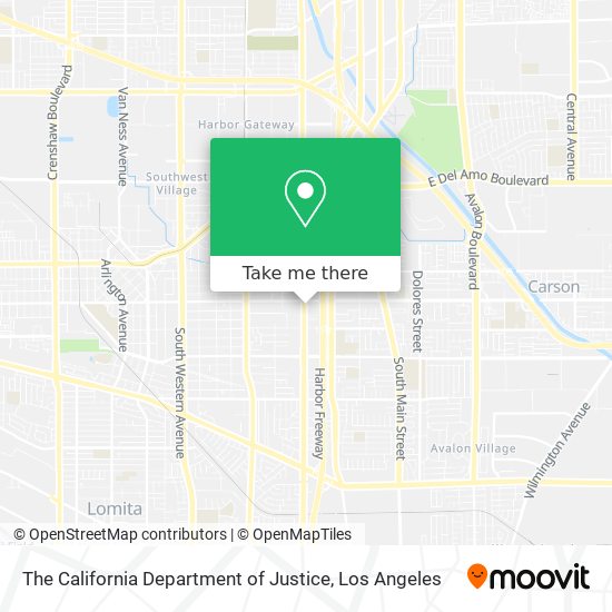 The California Department of Justice map