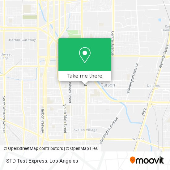 STD Test Express map