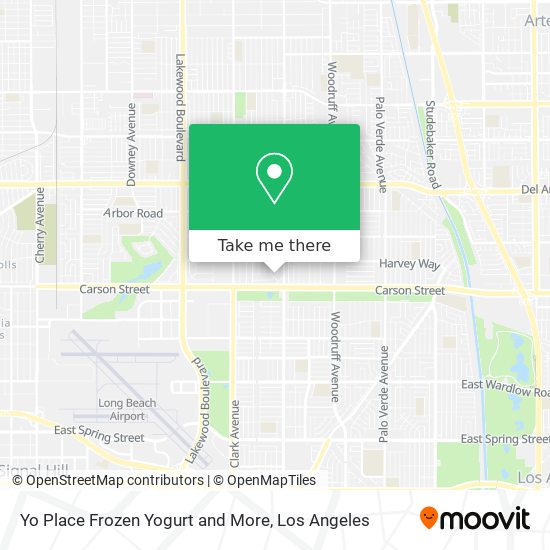 Mapa de Yo Place Frozen Yogurt and More