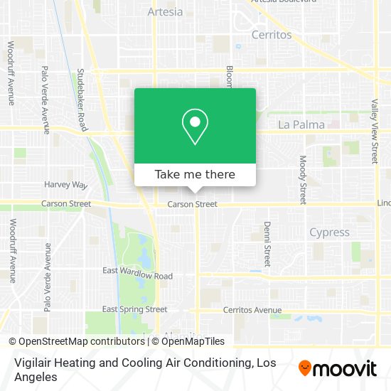 Vigilair Heating and Cooling Air Conditioning map