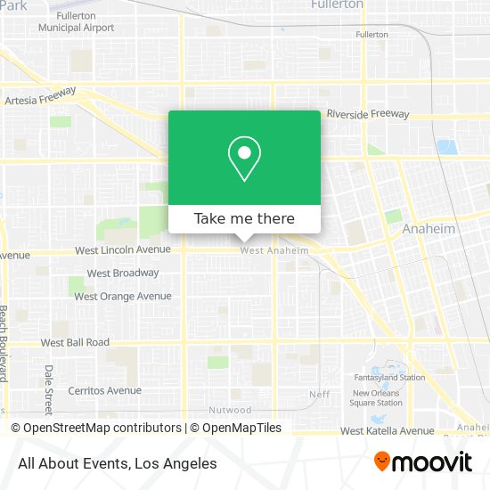 All About Events map