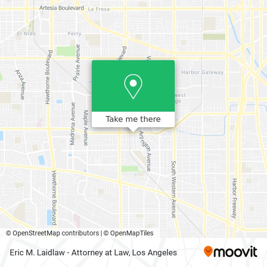 Eric M. Laidlaw - Attorney at Law map
