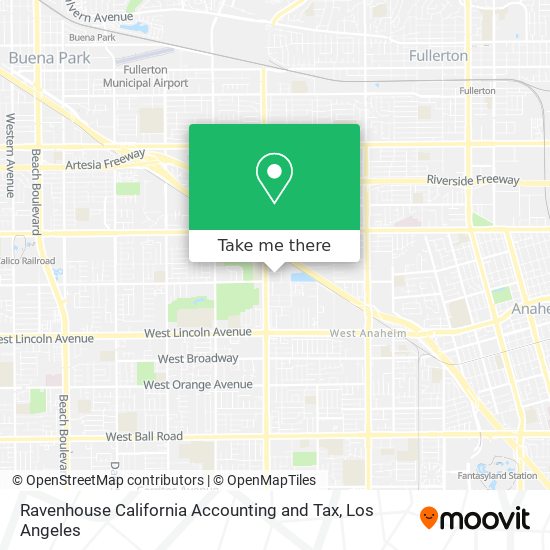 Ravenhouse California Accounting and Tax map