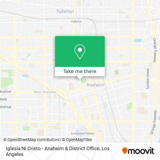 Iglesia Ni Cristo - Anaheim & District Office map