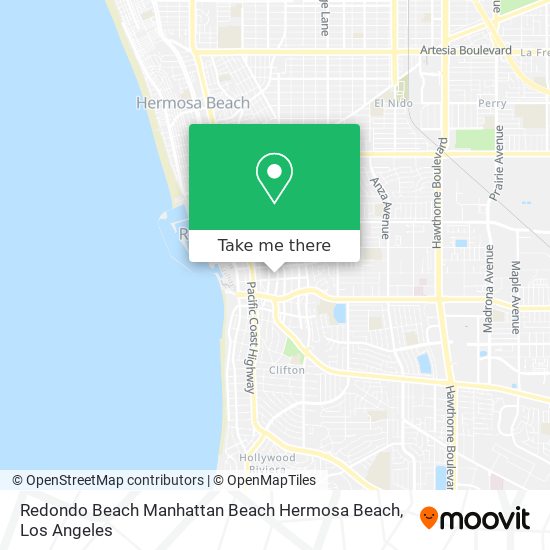 Mapa de Redondo Beach Manhattan Beach Hermosa Beach