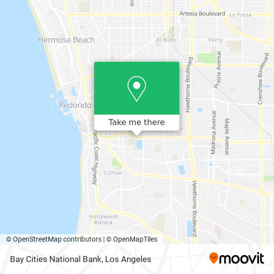 Bay Cities National Bank map