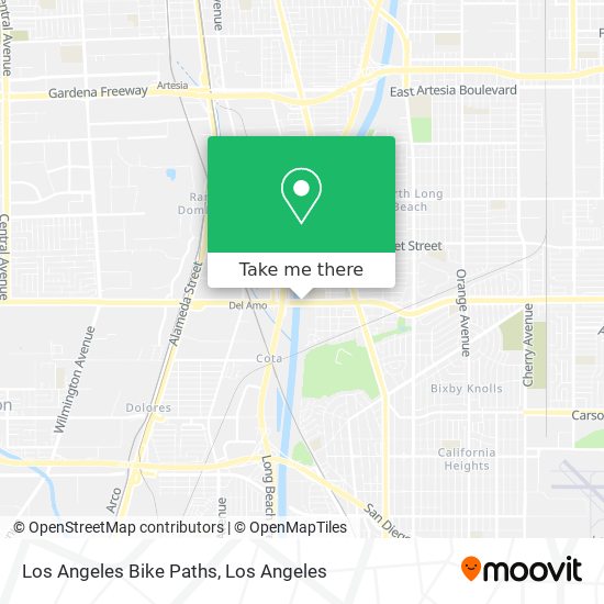 Los Angeles Bike Paths map