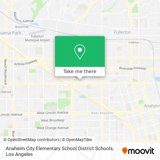 Anaheim City Elementary School District Schools map