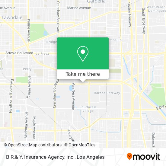 Mapa de B.R.& Y. Insurance Agency, Inc.