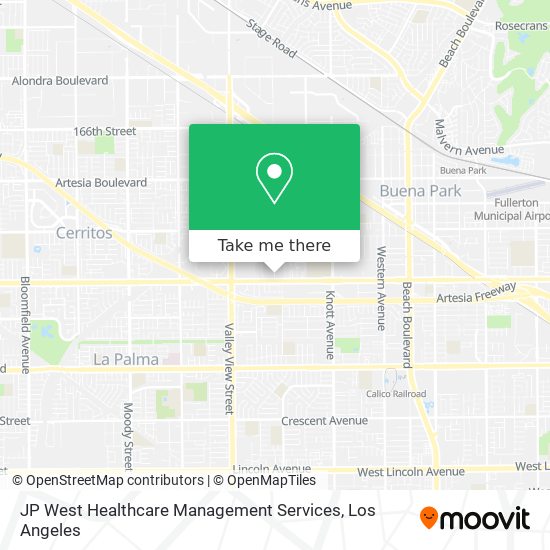 JP West Healthcare Management Services map