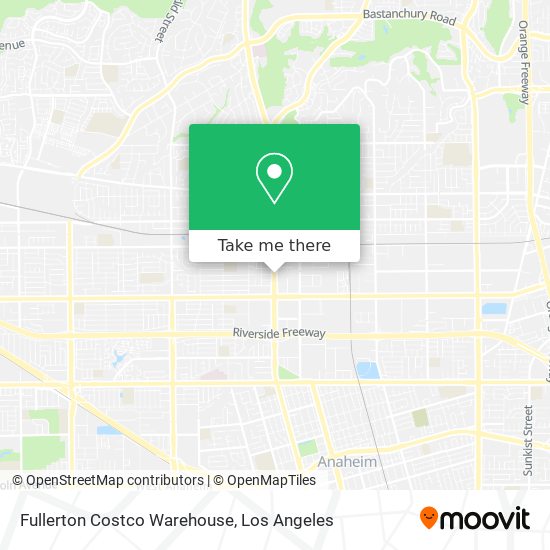 Fullerton Costco Warehouse map