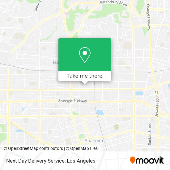 Mapa de Next Day Delivery Service