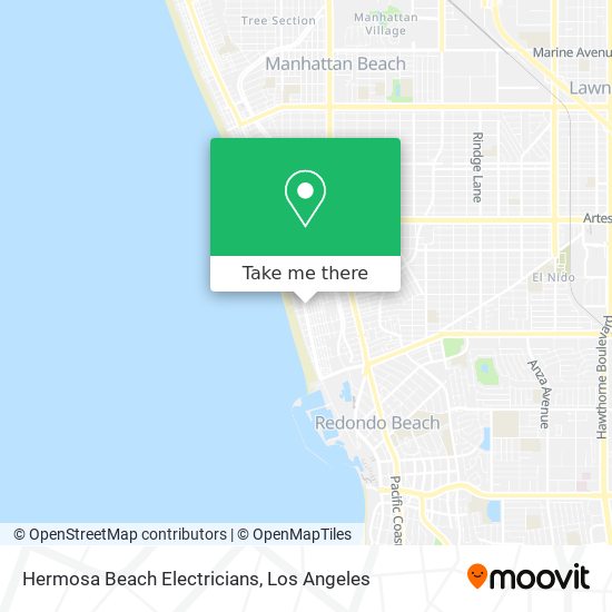 Hermosa Beach Electricians map