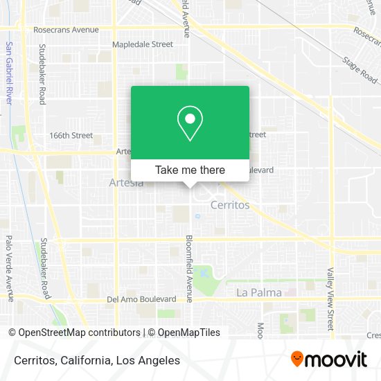 Mapa de Cerritos, California
