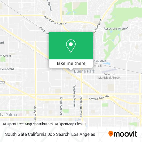 Mapa de South Gate California Job Search