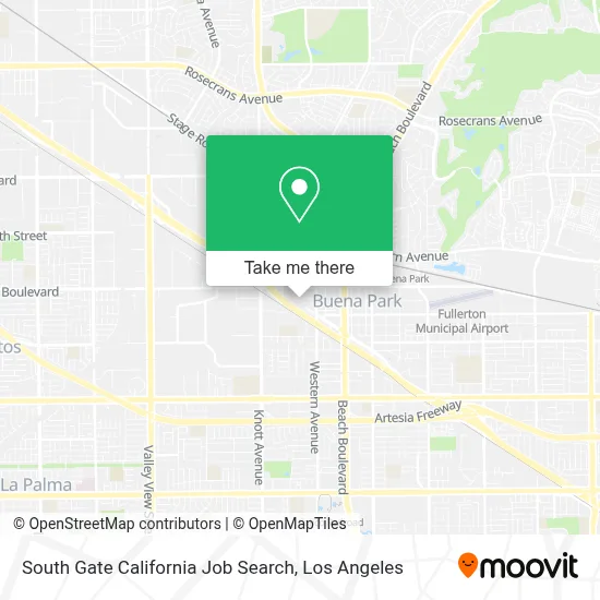 South Gate California Job Search map