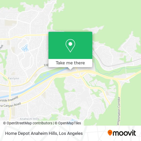 Home Depot Anaheim Hills map