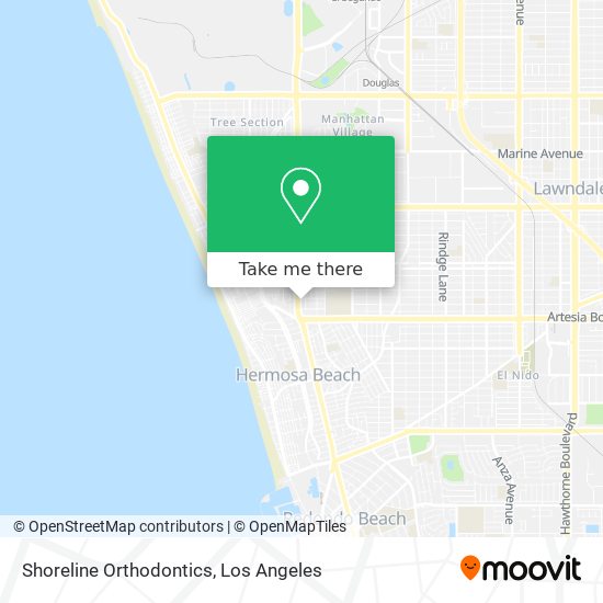 Shoreline Orthodontics map