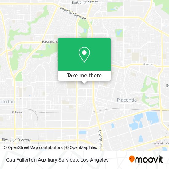 Csu Fullerton Auxiliary Services map