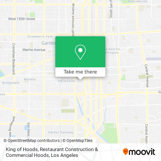 Mapa de King of Hoods, Restaurant Construction & Commercial Hoods