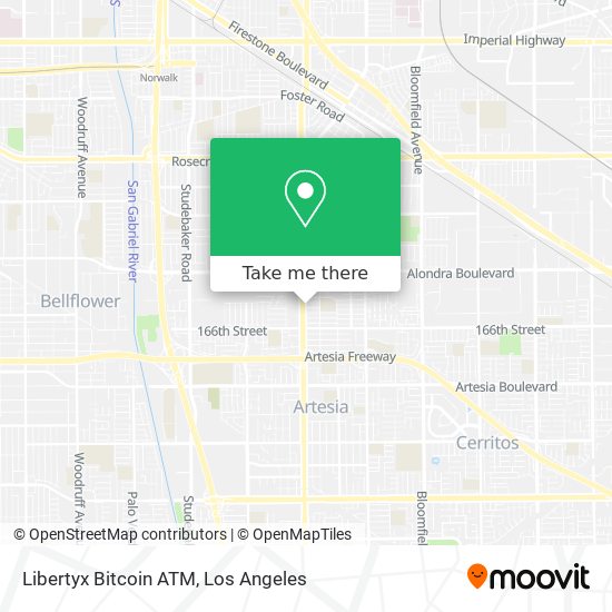 Mapa de Libertyx Bitcoin ATM