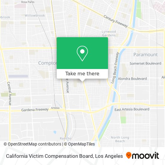 California Victim Compensation Board map