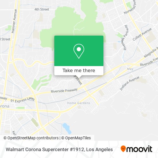 Walmart Corona Supercenter #1912 map