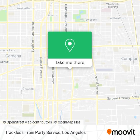 Mapa de Trackless Train Party Service