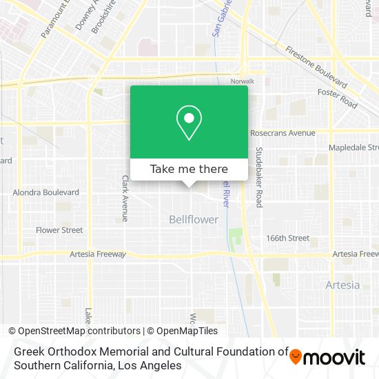 Greek Orthodox Memorial and Cultural Foundation of Southern California map