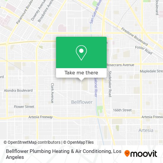 Mapa de Bellflower Plumbing Heating & Air Conditioning