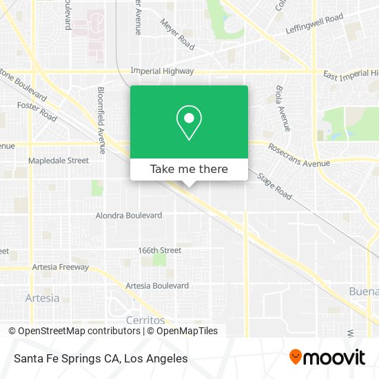 Mapa de Santa Fe Springs CA