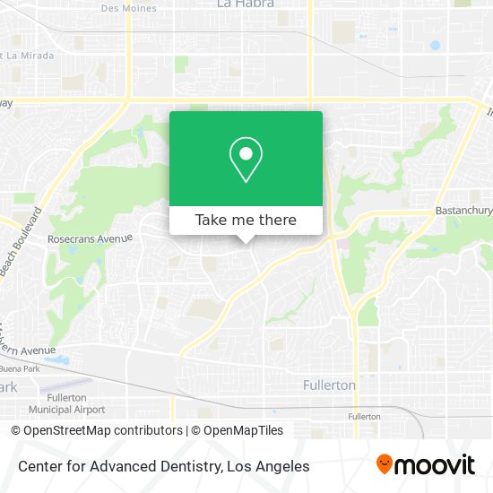 Center for Advanced Dentistry map