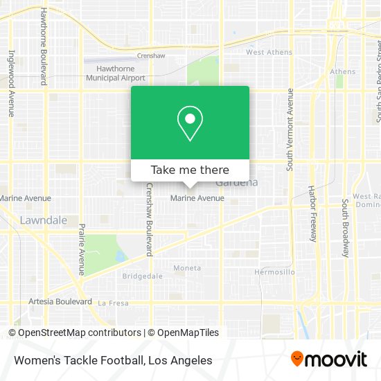 Women's Tackle Football map