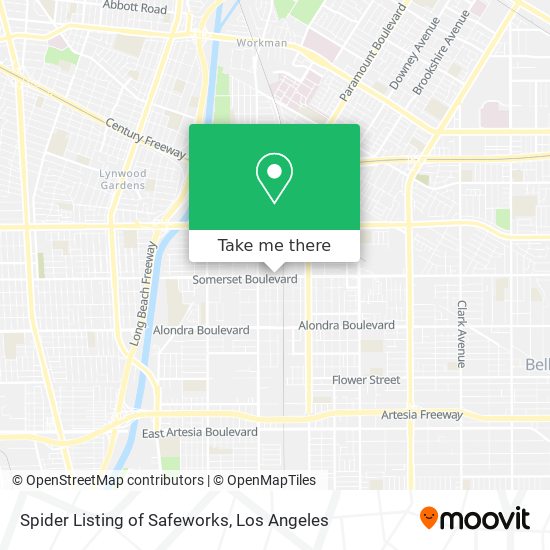 Spider Listing of Safeworks map