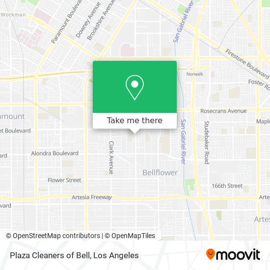 Plaza Cleaners of Bell map