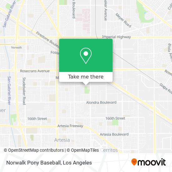 Norwalk Pony Baseball map