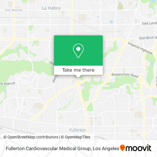 Mapa de Fullerton Cardiovascular Medical Group