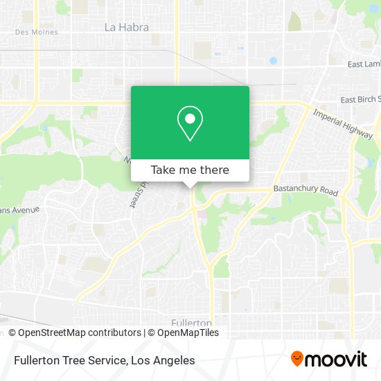 Fullerton Tree Service map