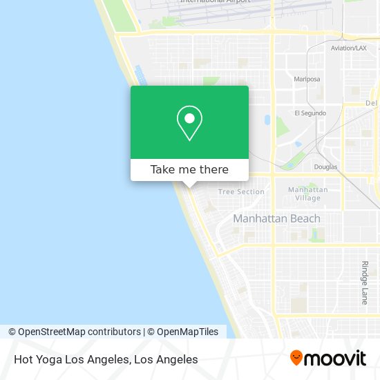 Hot Yoga Los Angeles map